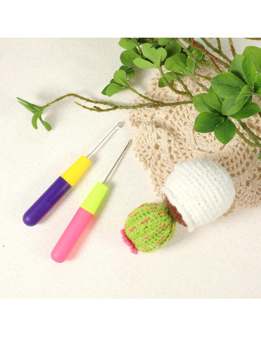 2 Agujas de Ganchillo KALIONE para Extensiones de Cabello 5.7mm y 3.8mm