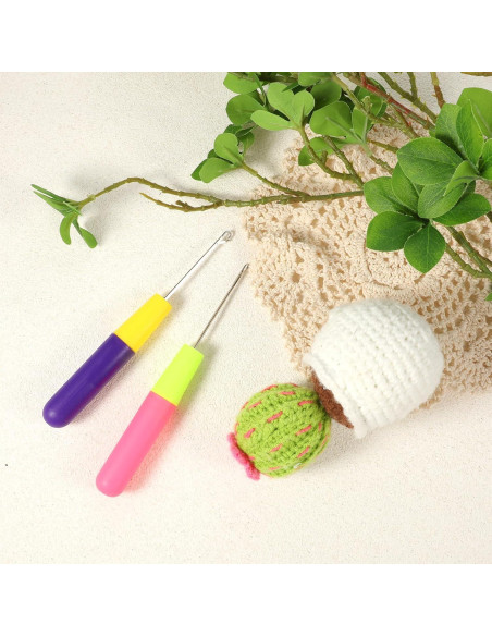 2 Agujas de Ganchillo KALIONE para Extensiones de Cabello 5.7mm y 3.8mm