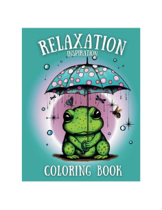 Relaxation Inspiration: Adult Coloring Book with Flowers, Animals, Mushrooms, Bubbles, Bugs, and Many More