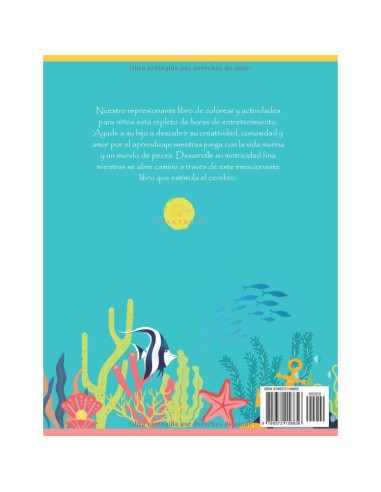 Libro para colorear de animales para niños: Pesca II (Spanish Edition)