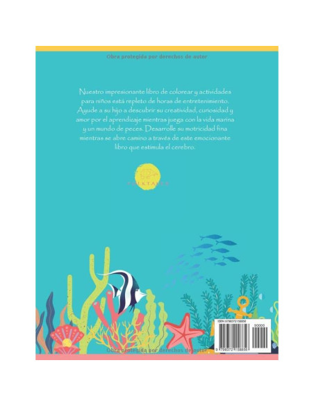 Libro para colorear de animales para niños: Pesca II (Spanish Edition)