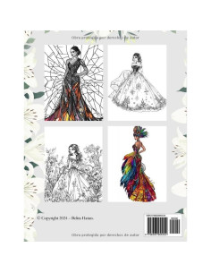 Libro para Colorear de Moda de Princesa para Adultos: Vestidos Mágicos para Relajación y Expresión Creativa (Spanish Edition) 2