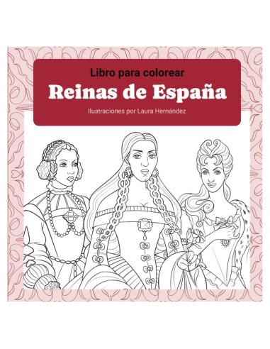 Reinas de España: Libro para colorear (Coloring Books) (Spanish Edition)