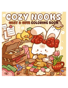 Cozy Nooks: A Soothing Coloring Book for Adults and Teens Featuring Warm Nooks for Relaxation and Stress Relief