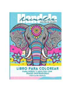 Libro para Colorear de Mandalas de Animales con Citas Inspiradoras: Libro de Colorear para Niños y Adultos (Spanish Edition)