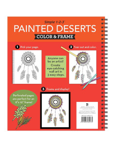 Color & Frame - Painted Deserts (Adult Coloring Book) 2