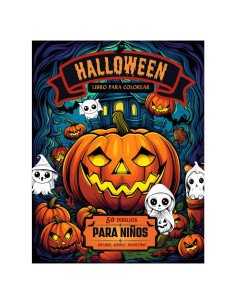 Halloween libro para colorear 50 dibujos para niños: Grande, simple y divertido (Spanish Edition)