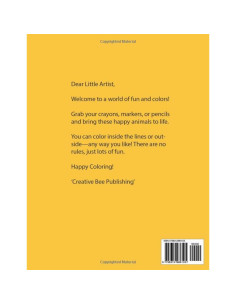 Big Pictures: Happy Animals Easy Coloring Book for Toddlers 2