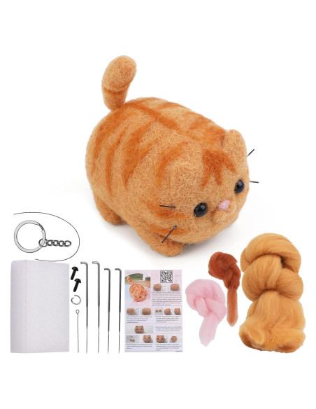 Kit de Fieltro con Aguja QMNNMA - 10 Piezas, Animales DIY