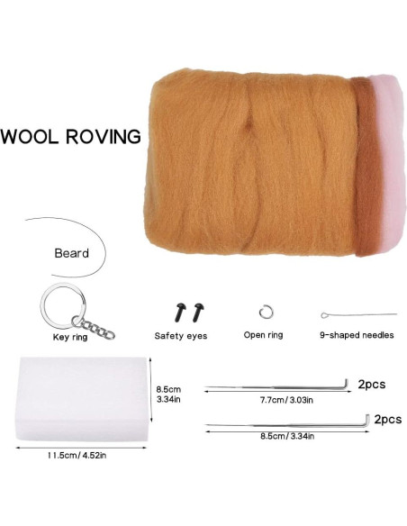 Kit de Fieltro con Aguja QMNNMA - 10 Piezas, Animales DIY