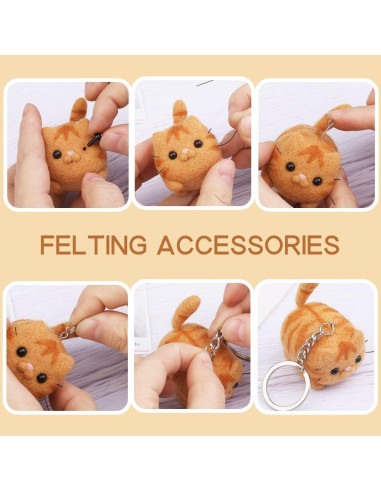 Kit de Fieltro con Aguja QMNNMA - 10 Piezas, Animales DIY