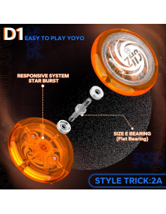 Yo-Yo MAGICYOYO D1 Responsivo para Niños + 3 Cuerdas - Naranja 2