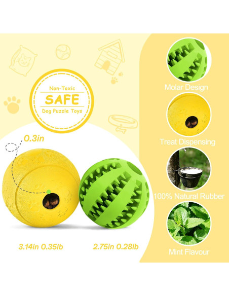 Juguete Interactivo para Perros HIPPIH - Bola Dispensadora