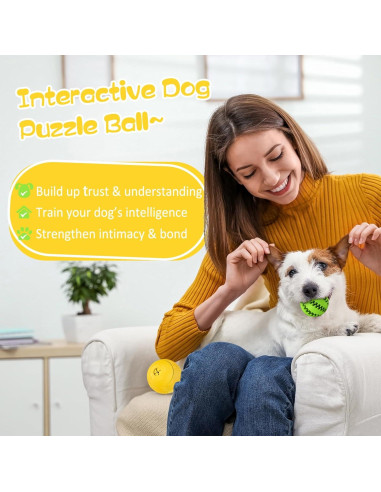 Juguete Interactivo para Perros HIPPIH - Bola Dispensadora