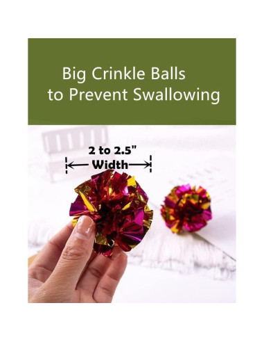 Pelotas de Juguete Arrugadas para Gatos PETFAVORITES 6 Pzas