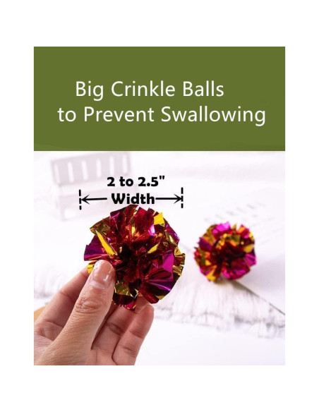 Pelotas de Juguete Arrugadas para Gatos PETFAVORITES 6 Pzas