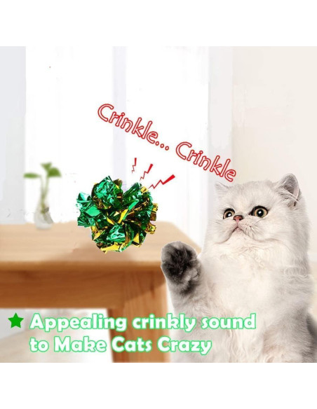 Pelotas de Juguete Arrugadas para Gatos PETFAVORITES 6 Pzas