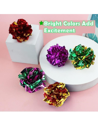 Pelotas de Juguete Arrugadas para Gatos PETFAVORITES 6 Pzas