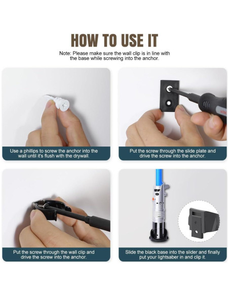 Soporte de Pared Lenink para Sable de Luz - Negro