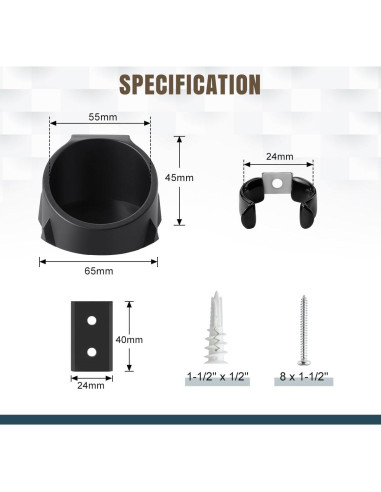 Soporte de Pared Lenink para Sable de Luz - Negro