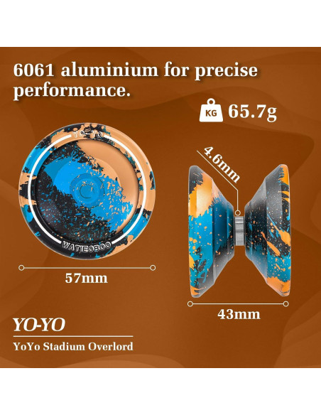 Yoyo Profesional WATIEOBOO M18 Metal 10 Cuerdas y Estuche