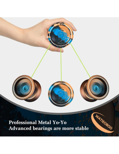 Yoyo Profesional WATIEOBOO M18 Metal 10 Cuerdas y Estuche