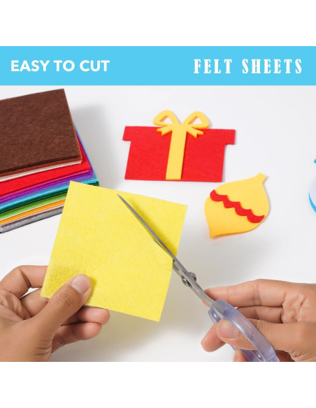 Kit de Hojas de Fieltro Loyisal 90PCS 10x10cm y 15x15cm Colores Surtidos
