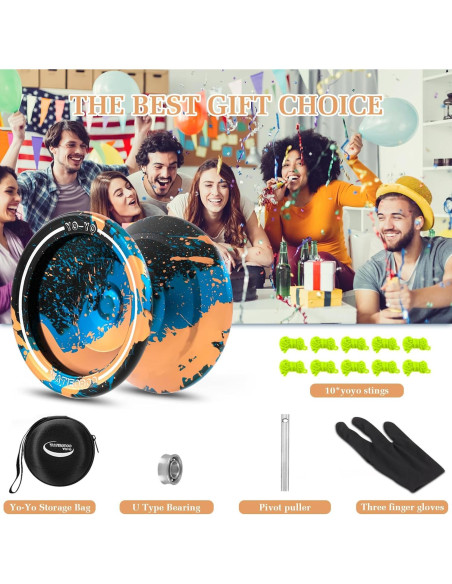 Yoyo Profesional WATIEOBOO M18 Metal 10 Cuerdas y Estuche