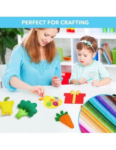 Kit de Hojas de Fieltro Loyisal 90PCS 10x10cm y 15x15cm Colores Surtidos