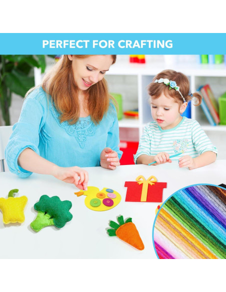 Kit de Hojas de Fieltro Loyisal 90PCS 10x10cm y 15x15cm Colores Surtidos