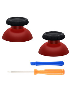 eXtremeRate Reemplazo Thumbsticks PS5 Rojo y Negro
