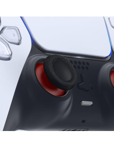 eXtremeRate Reemplazo Thumbsticks PS5 Rojo y Negro 2