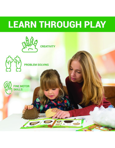 Kit de Costura Craftorama para Niños - Animales de Fieltro 165 Piezas