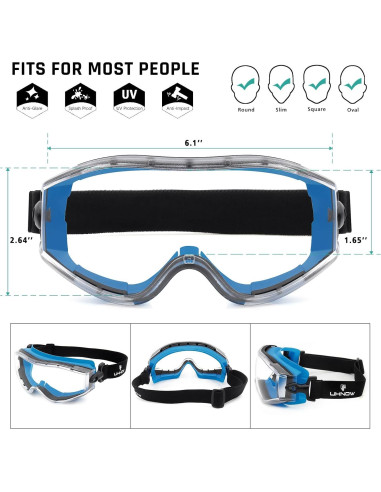 Gafas de Seguridad UKNOW Lente Clara Antiempañante