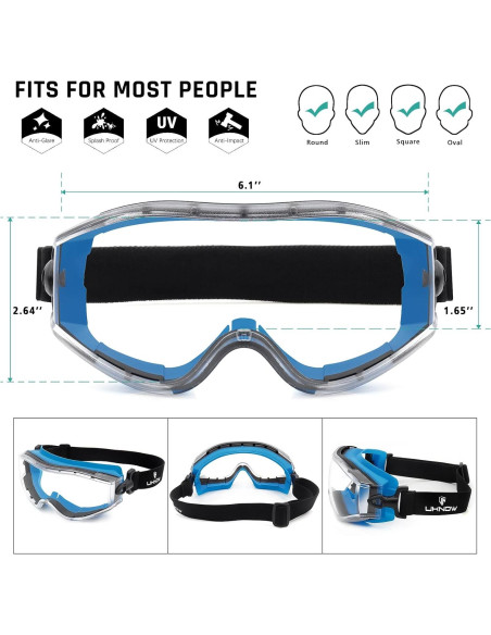 Gafas de Seguridad UKNOW Lente Clara Antiempañante