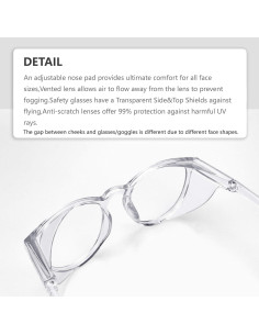 Gafas de seguridad LeonDesigns antiempañante luz azul 2