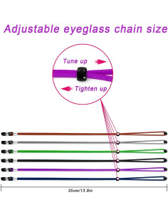 Correa Ajustable para Gafas 6 PCS - Suedette Duradera 2