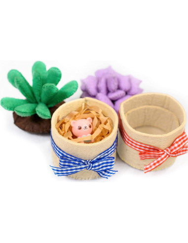 Kit de Manualidades de Fieltro Jardín Brillante - 6 Suculentas 8.9 cm