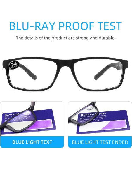 Gafas de lectura DONGDI 4 paquetes anti luz azul 2.00