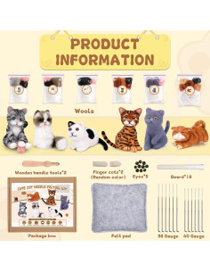 Kit de Agujas de Fieltro Mayboos 6 PCS para Principiantes 2