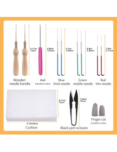 Kit de Fieltro de Aguja JUPEAN 37 Pcs 24 Colores Lana 2
