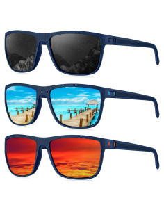 Gafas de sol KALIYADI polarizadas UV400 para hombres 3 pack