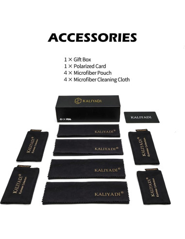 Gafas de sol KALIYADI polarizadas unisex con protección UV