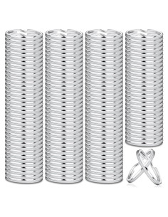 Anillos de Llave Divididos PAXCOO 200 Piezas 25mm Plata