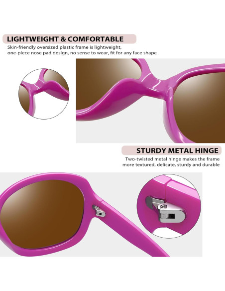 Gafas de sol grandes Joopin UV400 polarizadas para mujeres Gafas de sol grandes Joopin UV400 polarizadas para mujeres