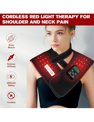 Terapia de Luz Roja Inalámbrica TIAXU para Hombro y Cuello