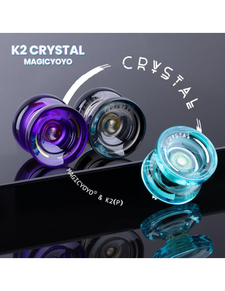 Paquete de 3 Yoyos K2 Crystal + 18 Cuerdas + Herramienta