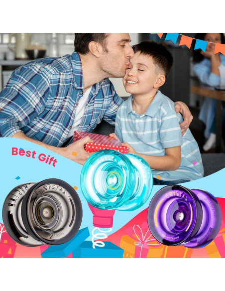Paquete de 3 Yoyos K2 Crystal + 18 Cuerdas + Herramienta