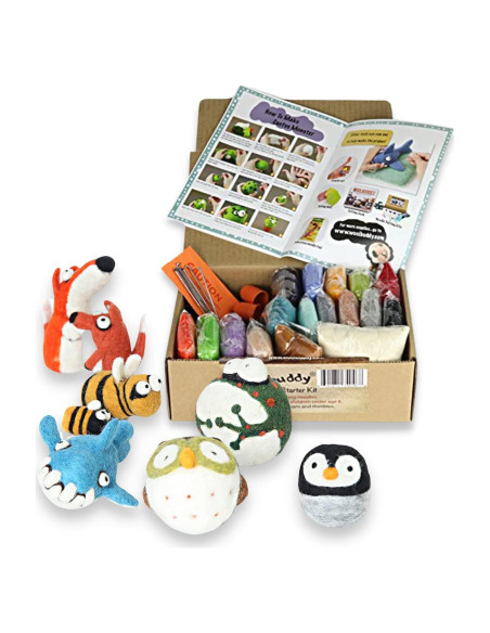 Kit de Fieltro de Aguja Woolbuddy para Principiantes - 16 Piezas