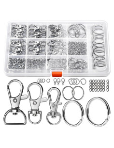 Kit de Llaveros 265PCS LEOBRO con Clips y Anillos de Metal